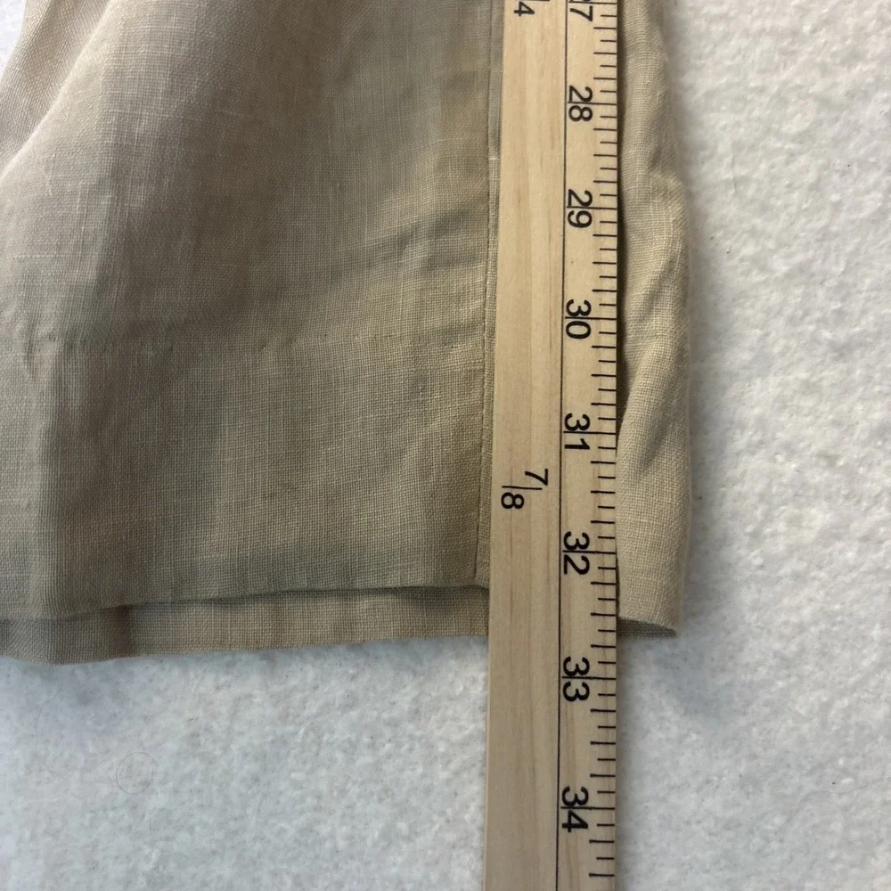 Polo Ralph Lauren Linen Pants Mens 32x32 Beige italy made Dress Trousers flax
